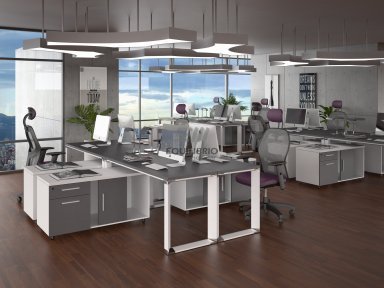 Workstation Línea SQ :: Muebles de Oficina: Equilibrio Modular